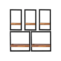 Wandrekken^Huisenthuis Wandrek Mali – 75x75x25 cm – Set van 5
