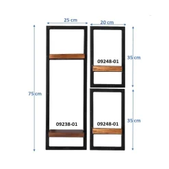 Wandrekken^Huisenthuis Wandrek Mali – 50x75x25 cm – Set van 3