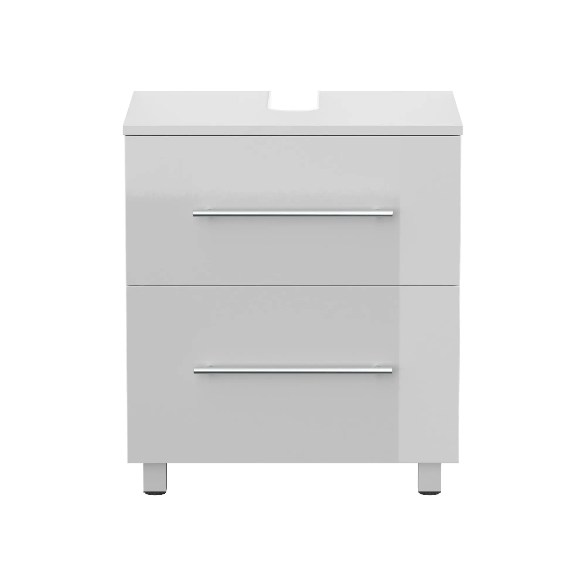 Wastafelkasten^Huisenthuis Wastafelkast Glasgow Hoogglans 55 cm Wit