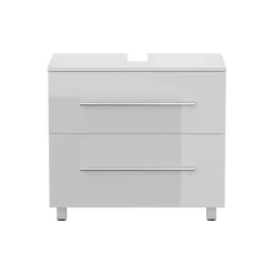 Wastafelkasten^Huisenthuis Wastafelkast Glasgow Hoogglans 70 cm Wit