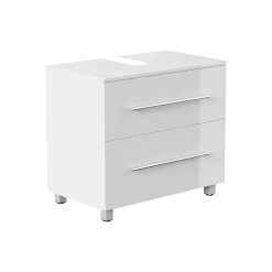 Wastafelkasten^Huisenthuis Wastafelkast Glasgow Hoogglans 70 cm Wit